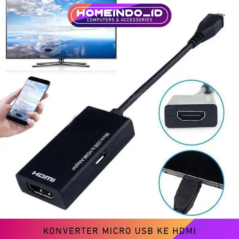 Konverter Micro USB Female to HDMI Adaptor Female