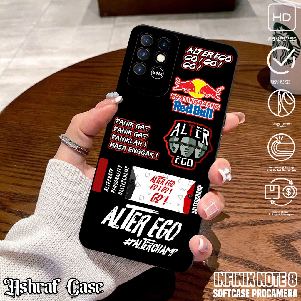 Case Infinix Note 8 - Casing Hp Infinix Note 8 Motif ESPRT - Silikon Hp Infinix Note 8 - Softcase Hp