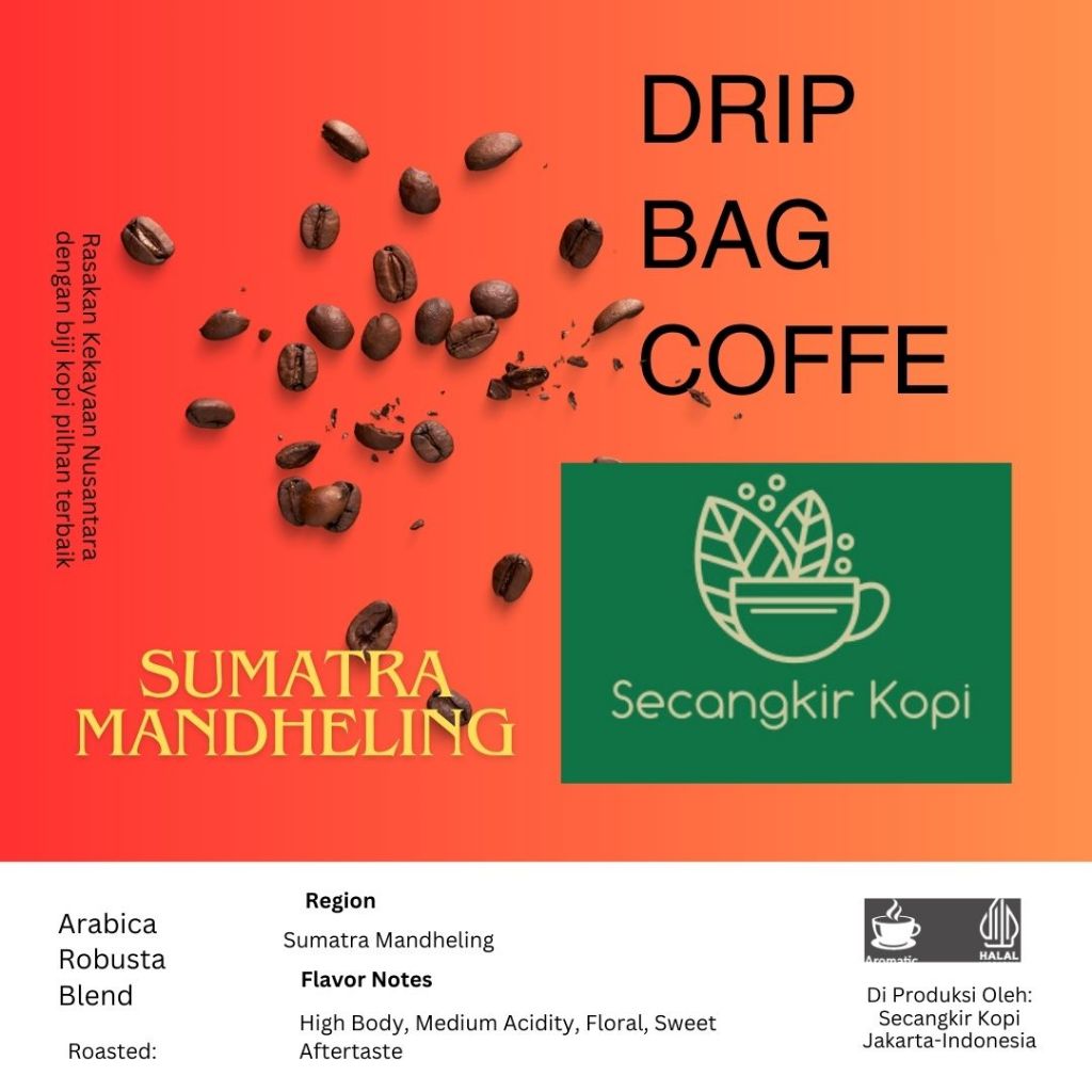 

Drip bag coffe Kopi Arabika Sumatra Mandheling