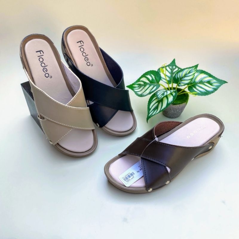 Sandal wedges hak 5cm - Sendal fladeo wanita matahari 36-40