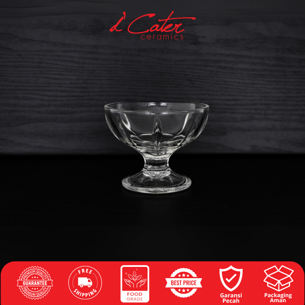 Gelas Kaca Bening K278 Glasses Gelas Cafe Restoran Kaca Bening Gelas Dessert Ice Cream
