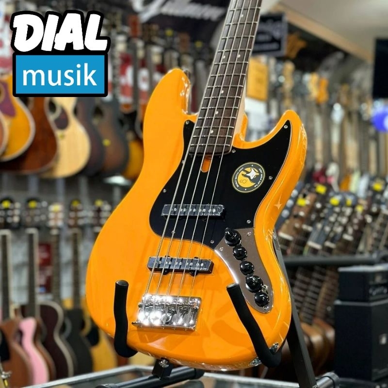 Sire V3 2nd Gen Marcus Miller Orange 5 String - Bass 5 Senar Orange