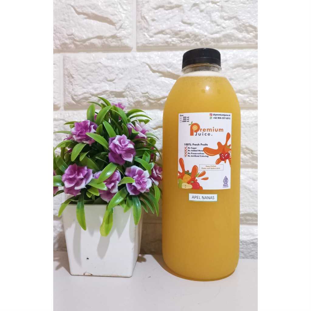 

Immune Booster - Apel nanas lemon jahe kunyit - Cold PressedJuice Murni 100%