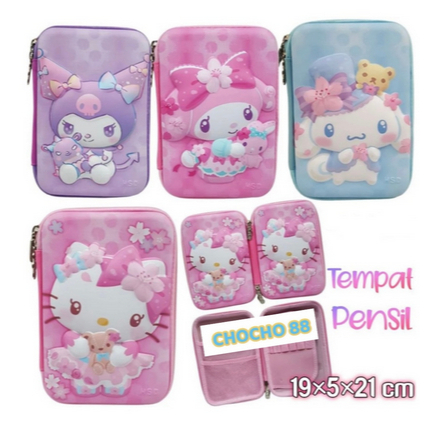 

Tempat Pensil Smiggle Kotak Pensil Pencil Case Cinnamoroll Kuromi Hello Kitty My Melody Sanrio EMBOSS