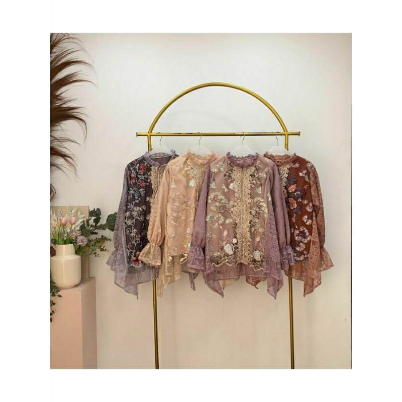 Ready blouse brukat motif bunga