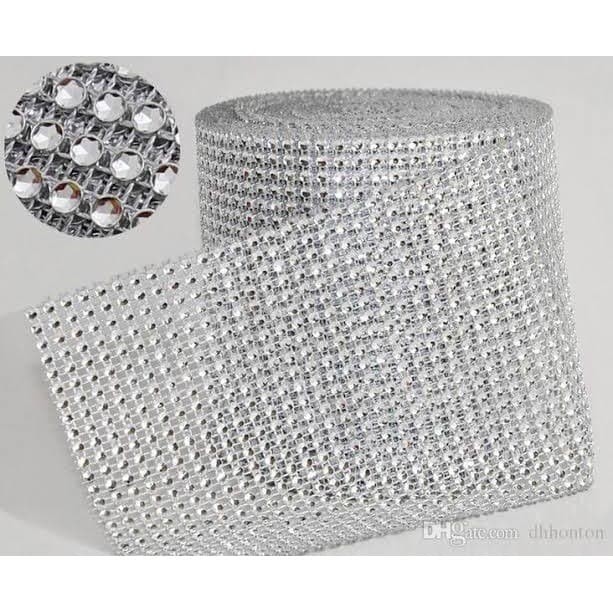 

Diamond Ribbon Silver 1 Meter / pita hiasan cake decoration