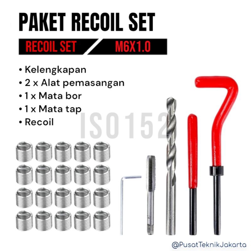 Recoil set m6x1.0 recoil baut 10 recoil baut drat 10 set