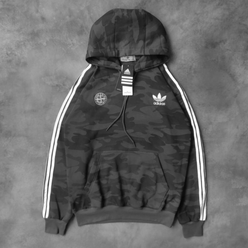HOODIE ADIDAS STRIPE X STONE ISLAND CAMO L & XL