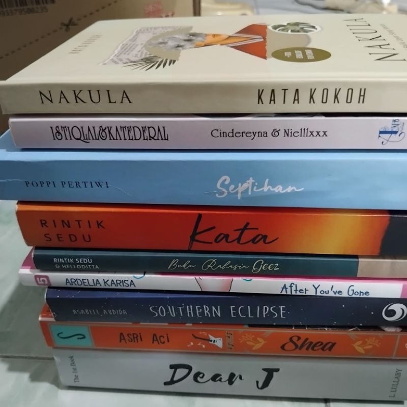 [PRELOVED] Novel "Septihan", "Southern Eclipse", "Dear J", "Nakula", "After You've Gone", "Buku Hari