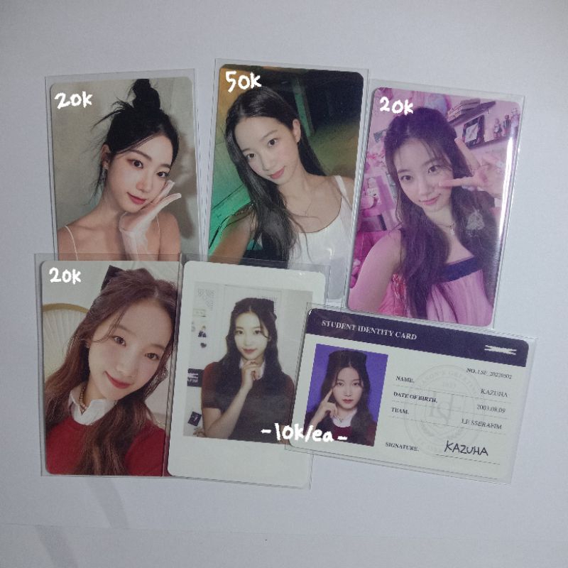 AAB PHOTOCARD KAZUHA LE SSERAFIM OFFICIAL