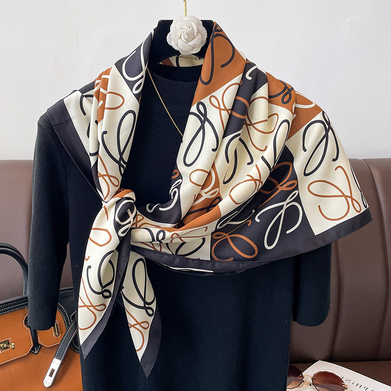 D3W Scarf Leher 90x90 cm / Syal Cewek / Scarf Pramugari / Syal Blouse Kantoran / Scarf Spring