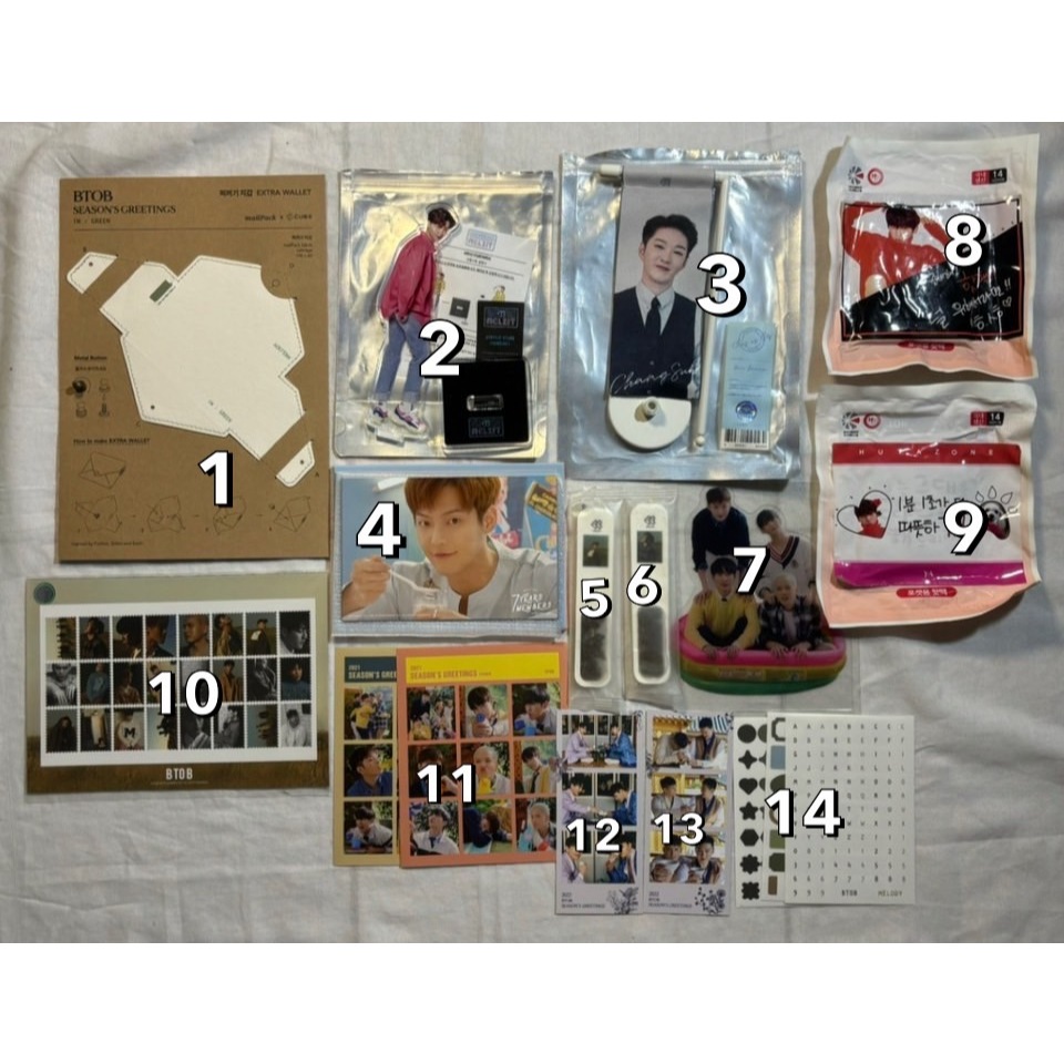 BTOB Official Merchandise Concert Standee Mini Banner Hotpack Sticker Postcard Bookmark Wallet