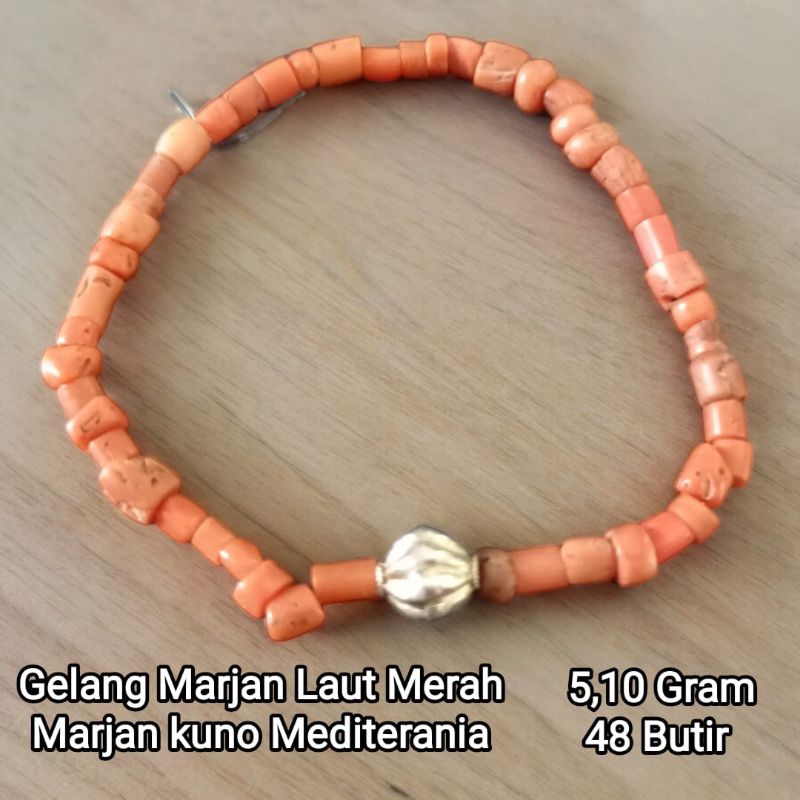 batu marjan asli natural gelang marjan laut merah