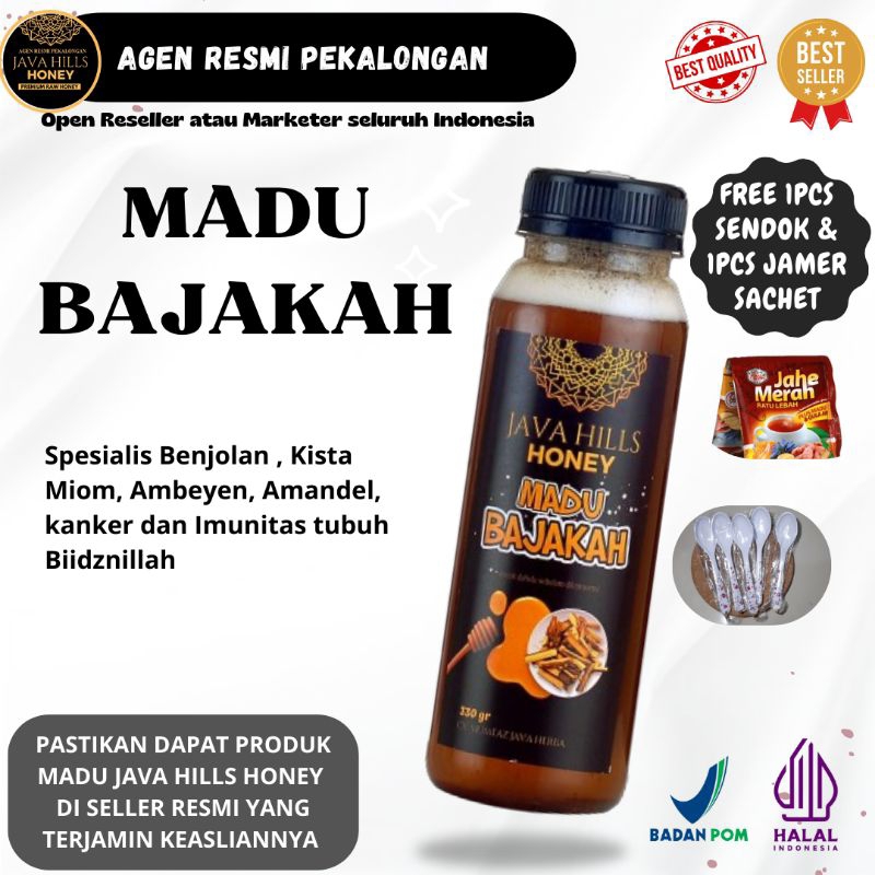 

MADU BAJAKAH HERBAL PREMIUM JAVAHILLS HONEY SPESIALIS BENJOLAN WASIR / AMBIEN TUMOR MIOM 320GR