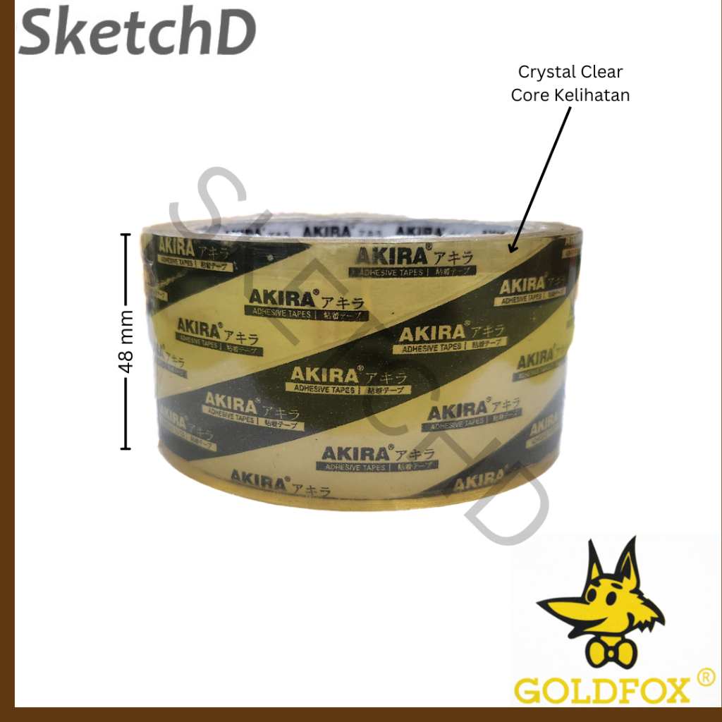 

Lakban OPP Bening Gold Fox Akira 48 mm x 50 M Goldfox Crystal Clear Tape 2 inci