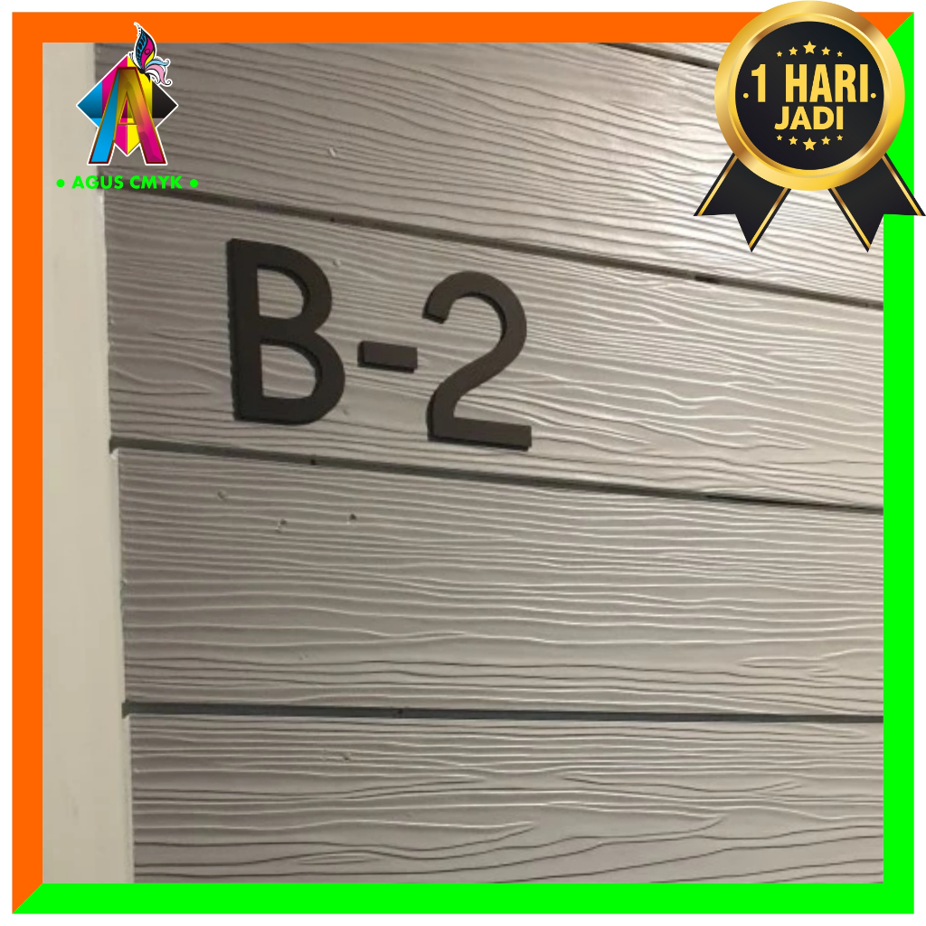 Nomor Huruf Akrilik satuan MURAH, cocok untuk No Rumah Pintu kontrakan apartemen hotel dll