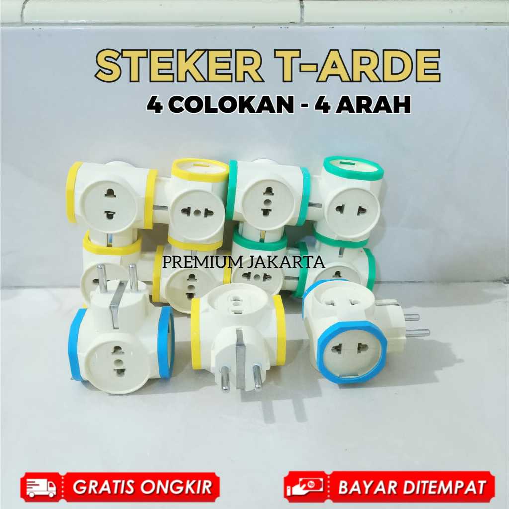 Steker T 4 Lubang -Steker Saklar Colokan Listrik 4 Arah T-ARDA Multi