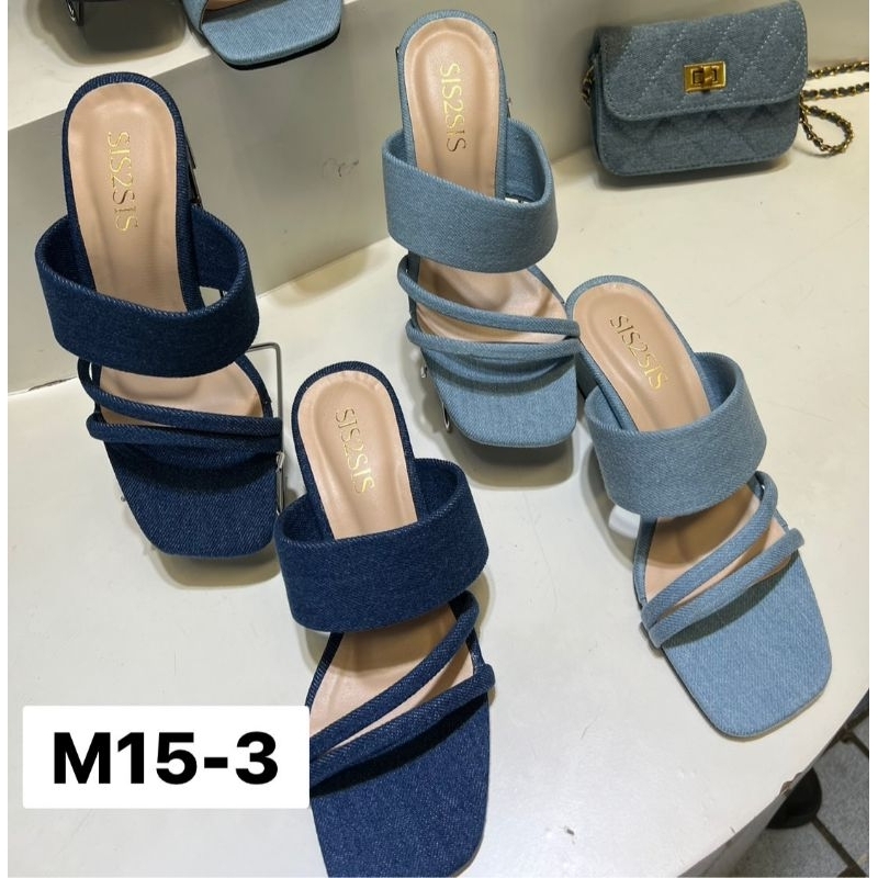 READY STOCK SANDAL WANITA DENIM IMPORT BANGKOK