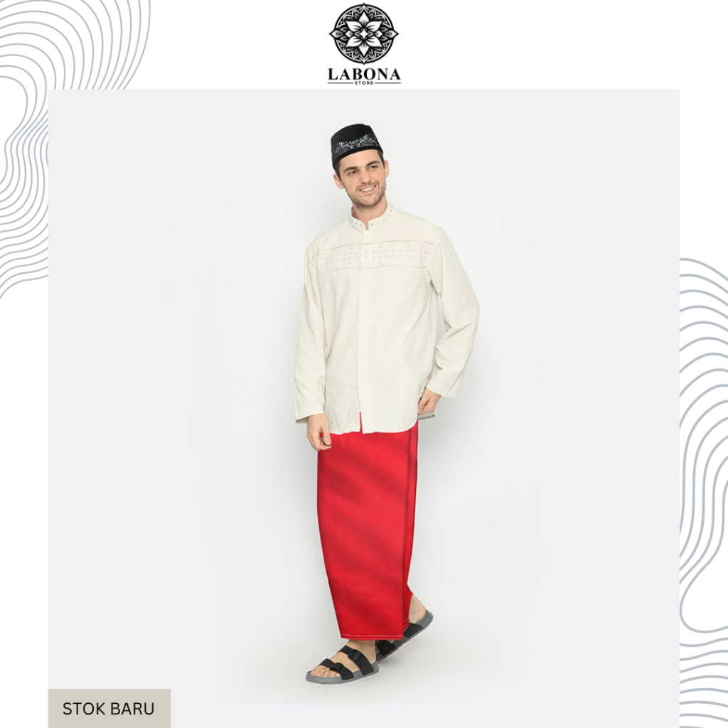 Sarung ATLAS Favorit Warna Polos Merah
