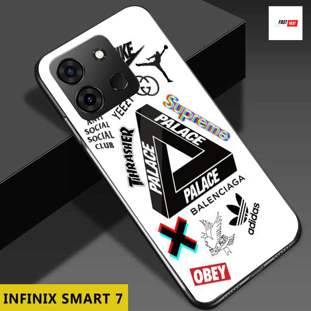 FV38 Softcase Glass Kaca Infinix Smart 7 2024 Terbaru Casing Handphone - Pelindung Handphone - Akses