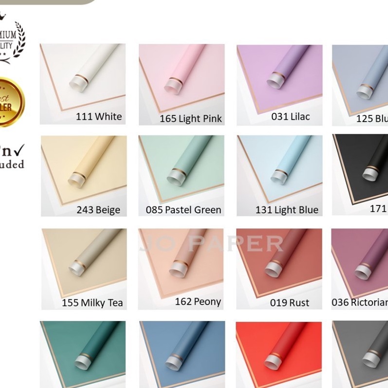 

Promo 2 LEMBAR Flower Wrapping Paper Varian List Gold Frame Transparan Kertas Buket Florist Kertas Kado