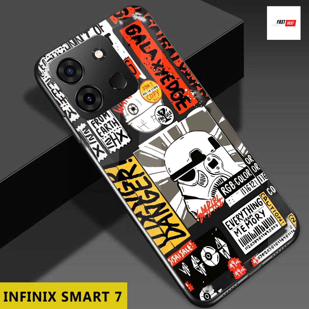 FV43 Softcase Glass Kaca Infinix Smart 7 2024 Terbaru Casing Handphone - Pelindung Handphone - Akses