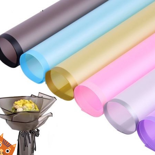 

HJ6 2 LEMBAR Flower Wrapping Paper Transparan List Kertas Buket Bunga Korea Cellophane KB5