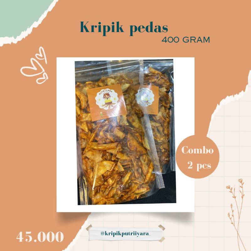 

Keripik Singkong rasa Sambal / Pedas - Krp - cb - 400 - 06