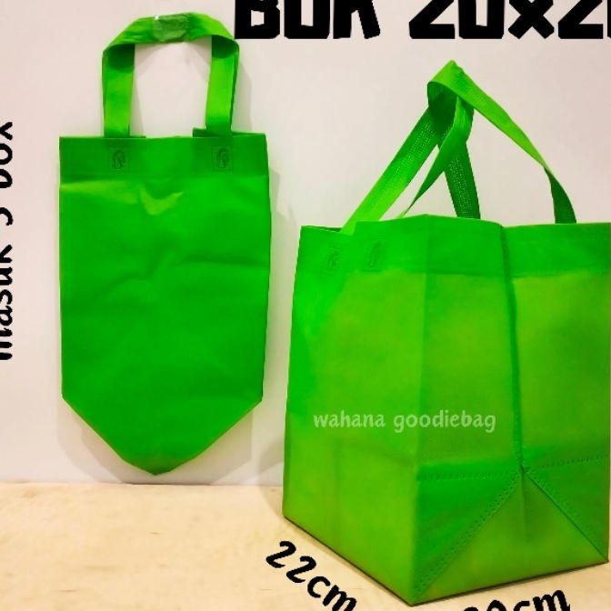 

HJ6 Lusinan1 sln Goodie Bag Box 2x2 Tas Spundbond Bog Beg 7 Gsm