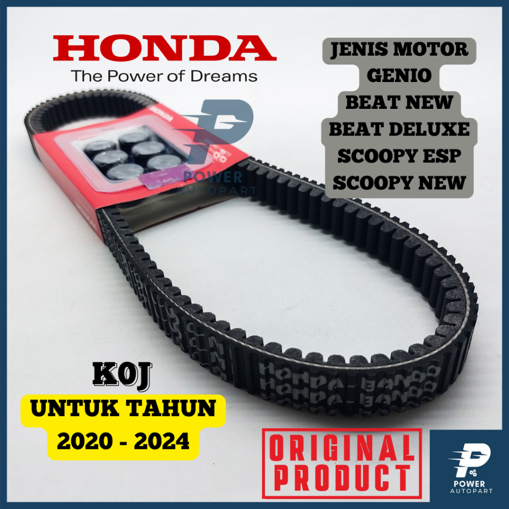 VANBELT V-BELT ORIGINAL SET ROLLER KOJ BEAT DELUXE, SCOOPY ESP BAN DONAT KUALITAS TERBAIK - K0J / KO