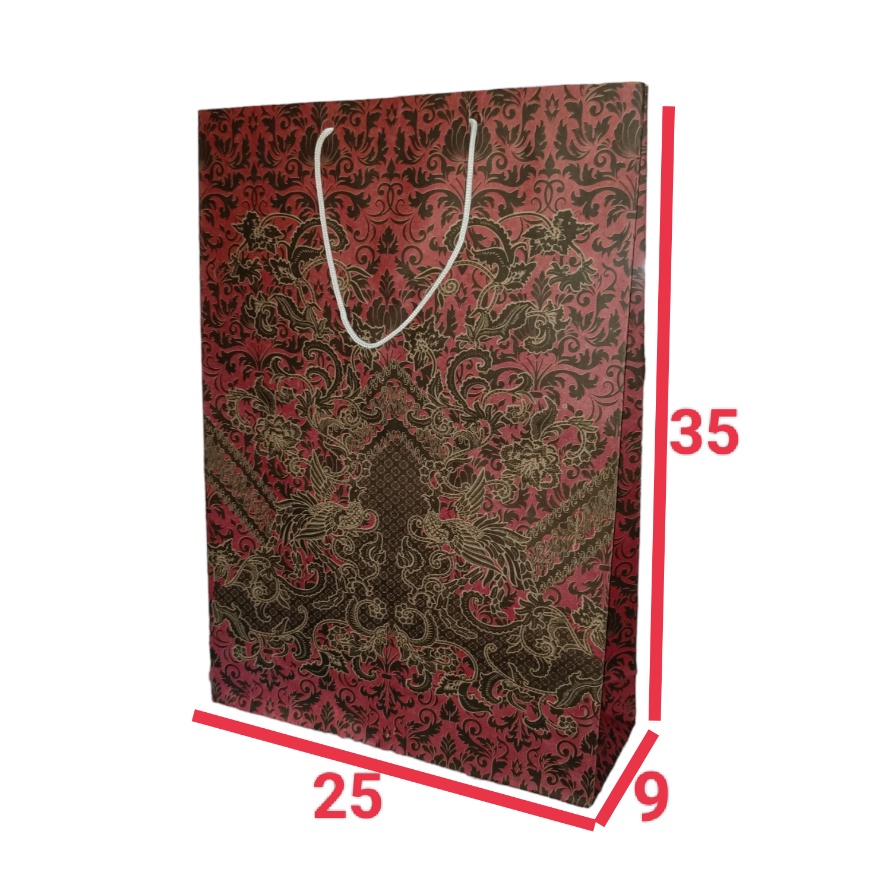 

KP8 paperbag batik ukuran folio 25x35x9 isi 12 pcs