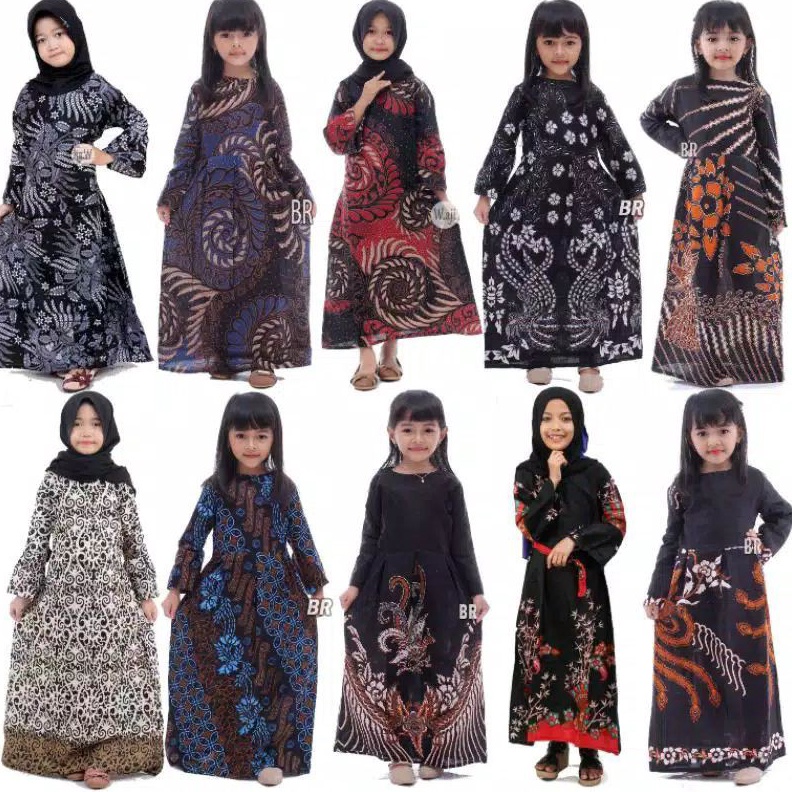 READY STOK Gamis batik anak modern murah grosir baju murah
