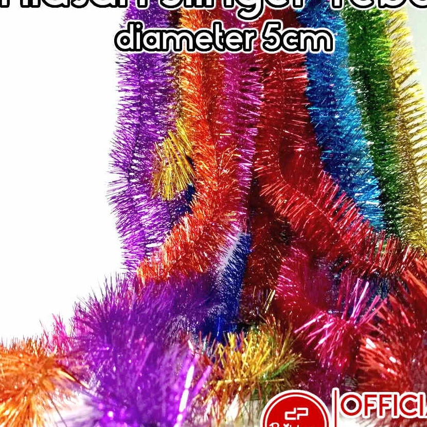 

Cepat 1 Lusin Slinger Tebal Polos Diameter 5cm Dekorasi Tinsel Pesta Hantaran Parcel Ulang Tahun Natal 1 Lusin 12 pcs