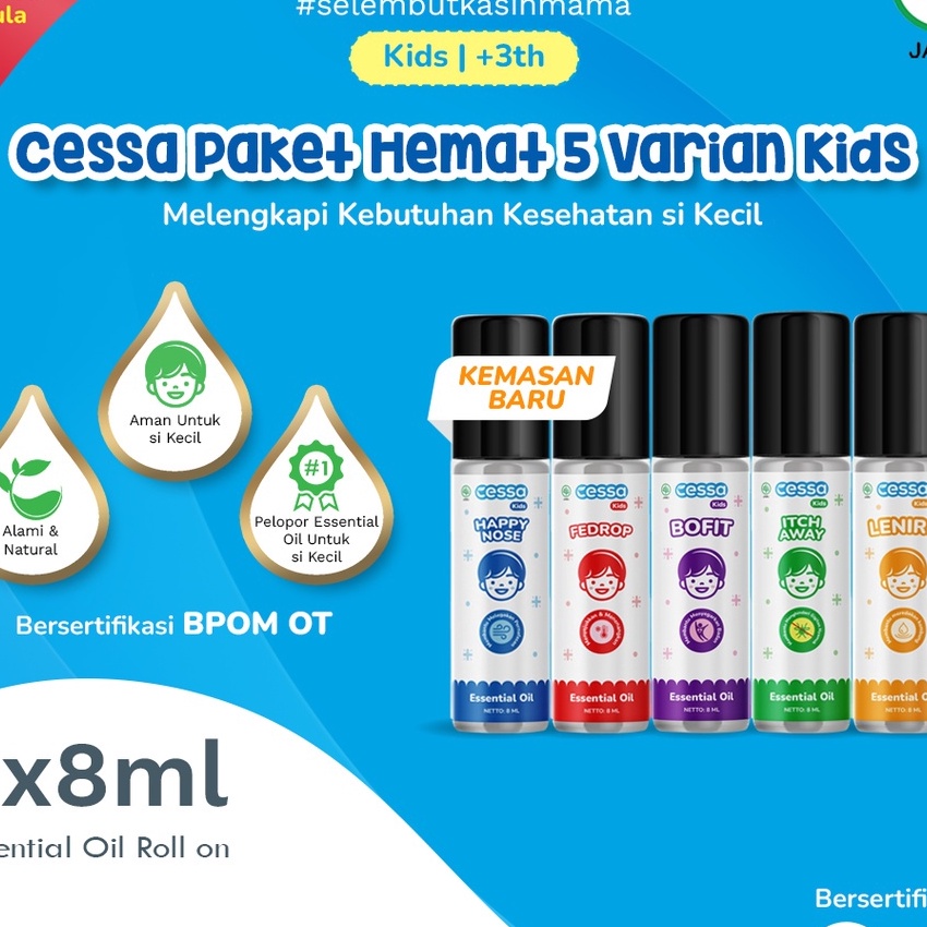 

KF7 Cessa KIDS 36 tahun FeDrop Happy Nose Lenire Itch Away dan Bofit Herbal Bayi Obat Flu Bayi Obat Batuk Bayi Obat demam bayi Anti Serangga