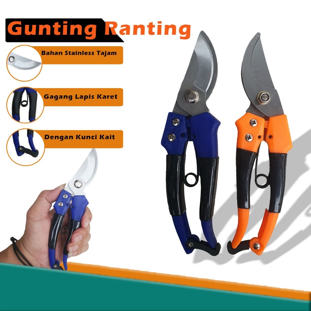 RALALI Gunting Dahan Gunting Stek Dahan Gunting Ranting Pruning Bunga Stainless Bahan Besi Solid
