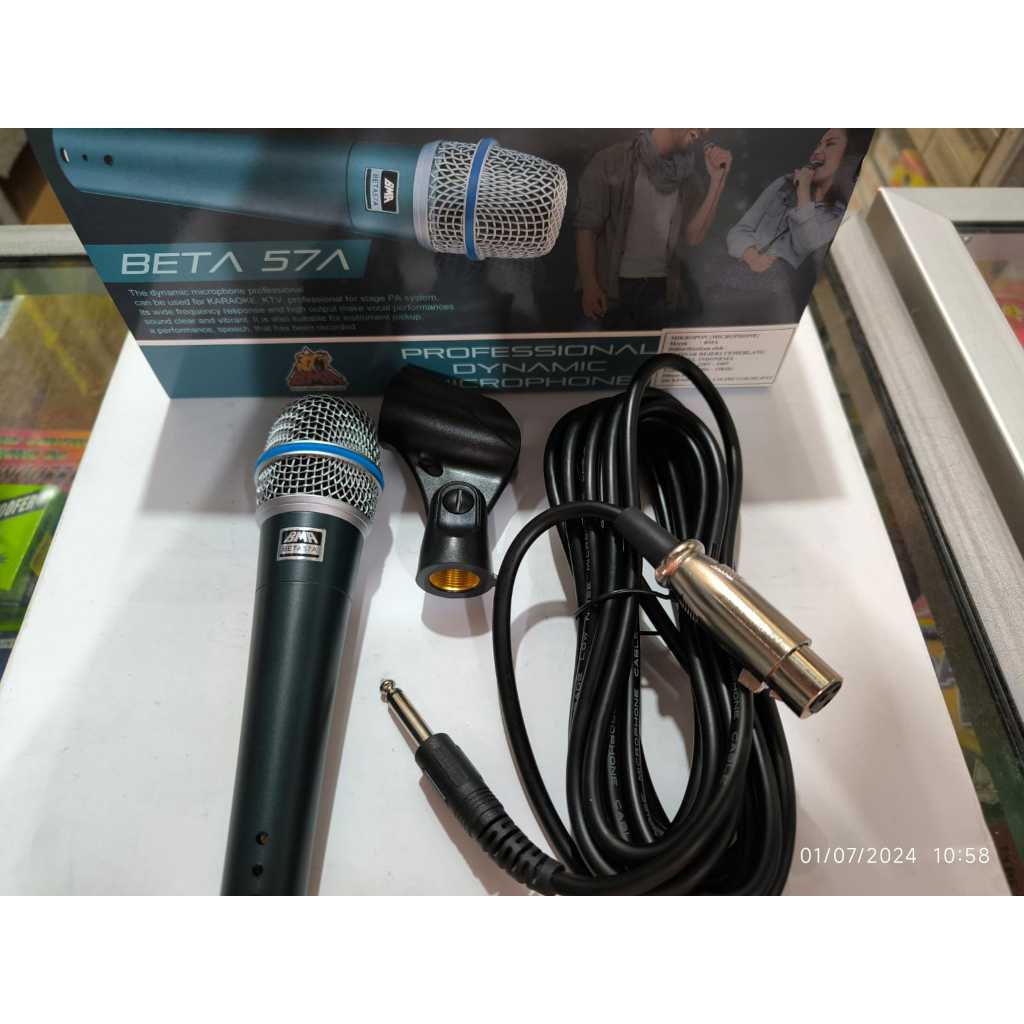 Mic Microphone Bma Beta 57A Mikrofon Dynamic Kabel Beta57A ORIGINAL Mic Kabel BMA