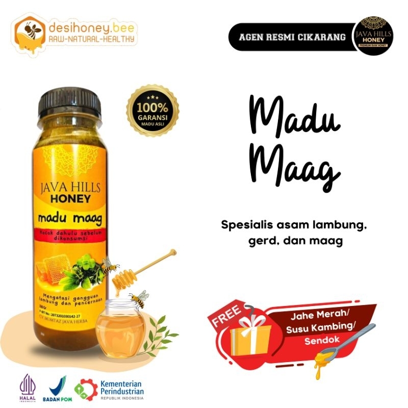 

Madu Herbal Maag 320gr Javahills Asli Premium 100% Raw Honey | Spesialis Gerd, Maag, asam lambung