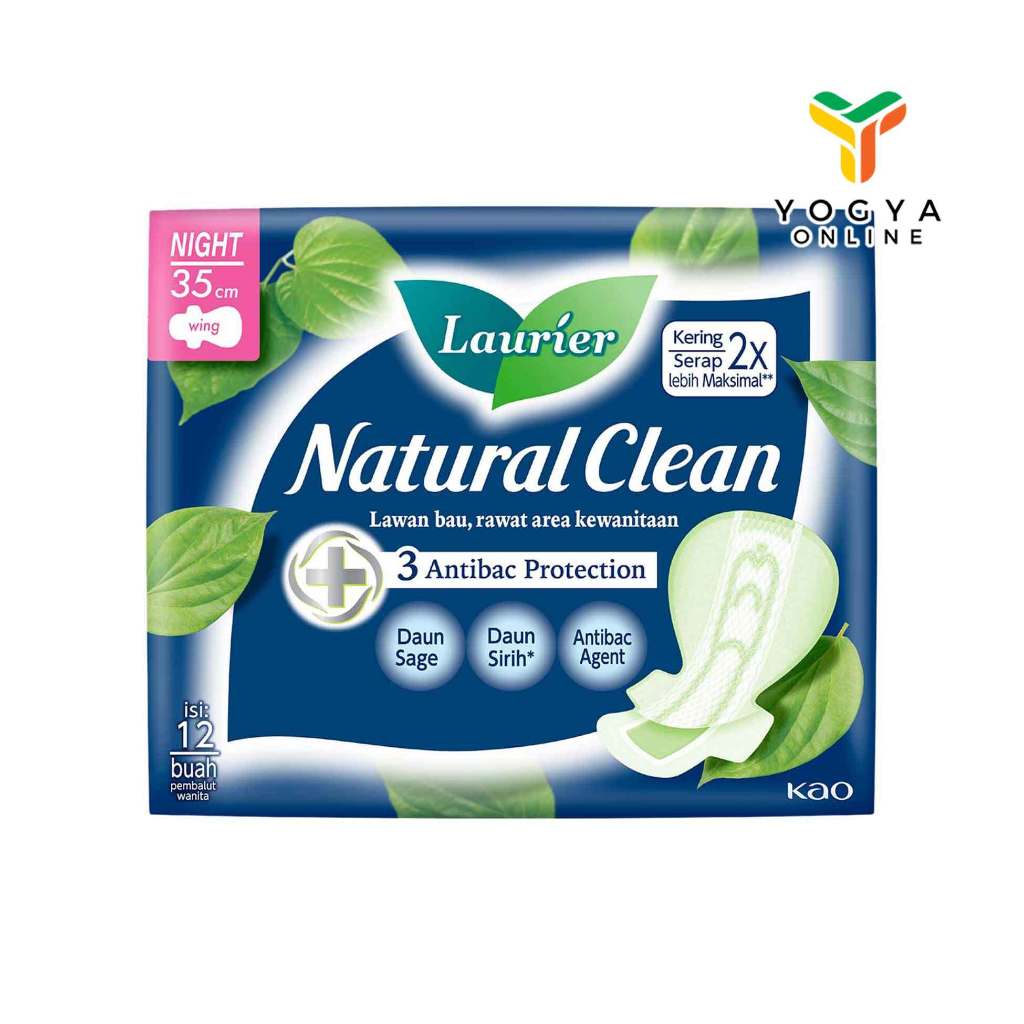 Laurier Natural Clean Night 35Cm 12S