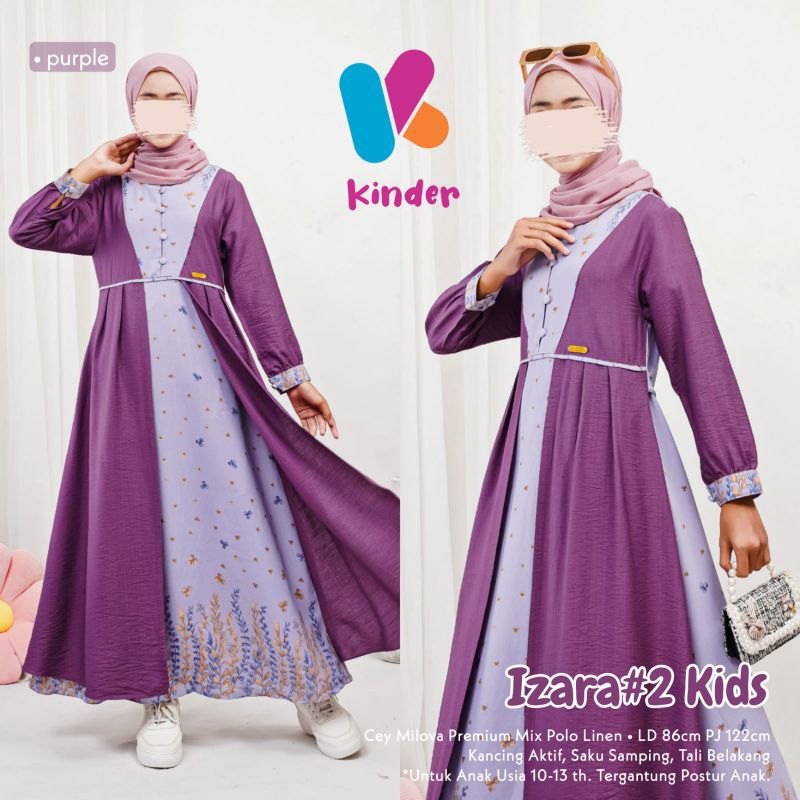 GAMIS REMAJA PEREMPUAN USIA 11-13 TAHUN IZARA#2 // DRESS ANAK Perempuan USIA TANGGUNG