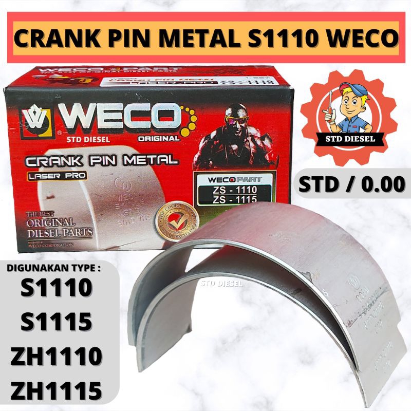CRANK PIN METAL MERK WECO S1110 ZS1110 JD1110 TL1110 ZH1110 S1115 ZS1115 ZH1115 JD1115 TL1115 METAL 