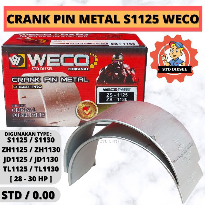 CRANK PIN METAL MERK WECO S1125 ZS1125 ZH1125 JD1125 TL1125 S1130 ZS1130 TL1130 ZH1130 JD1130 28 30 