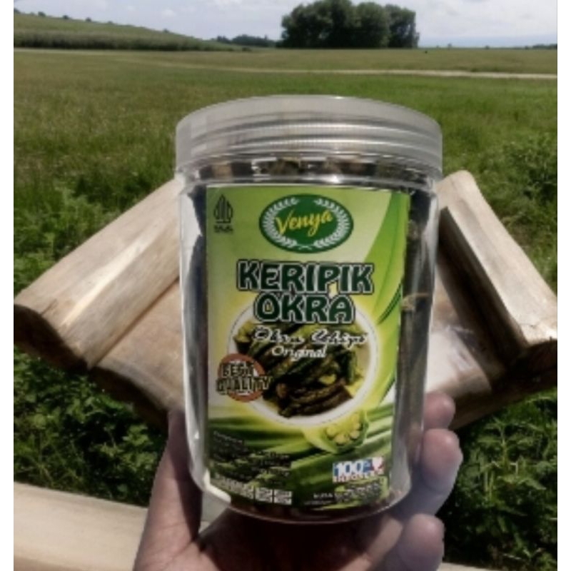 Kripik Okra Sayuran kering 800 ml vegetarian chips
