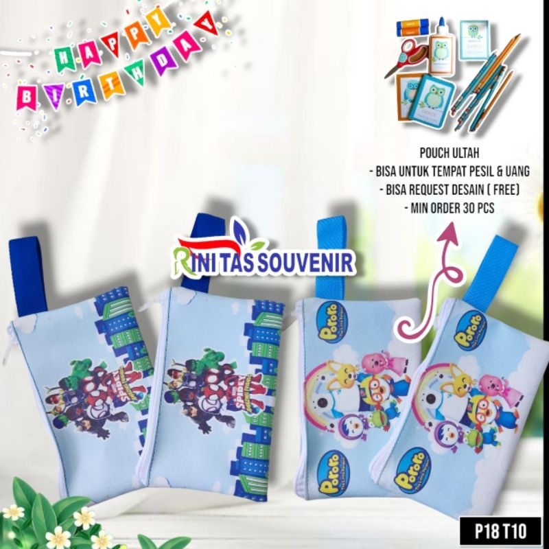 

Dompet Ulang Tahun Pouch Souvenir Ulang Tahun Pouch Ultah Custom Lakmitasi Print Uv Tempat Pensil Anak Tempat Alat Tulis Anak