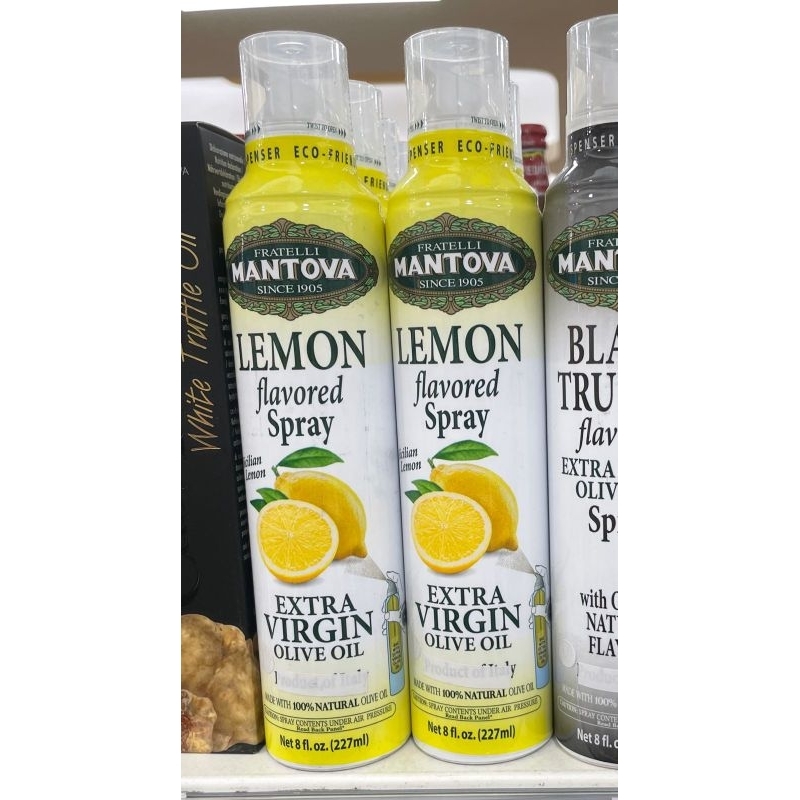 

fratelli mantova lemon flavored spray extra virgin olive oil 227ml