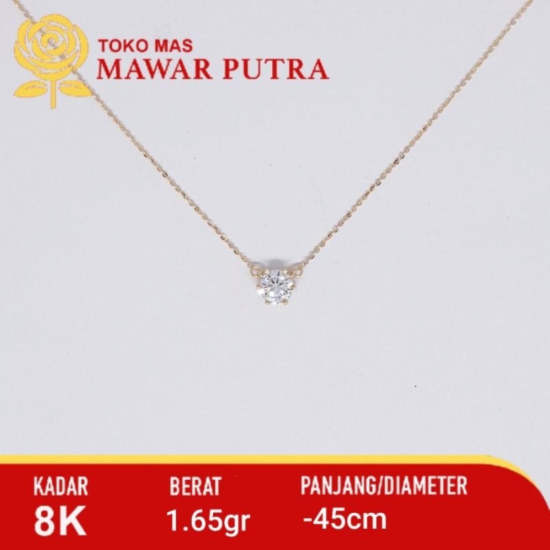 Kalung Solitaire UBS Fashion Gold 8K