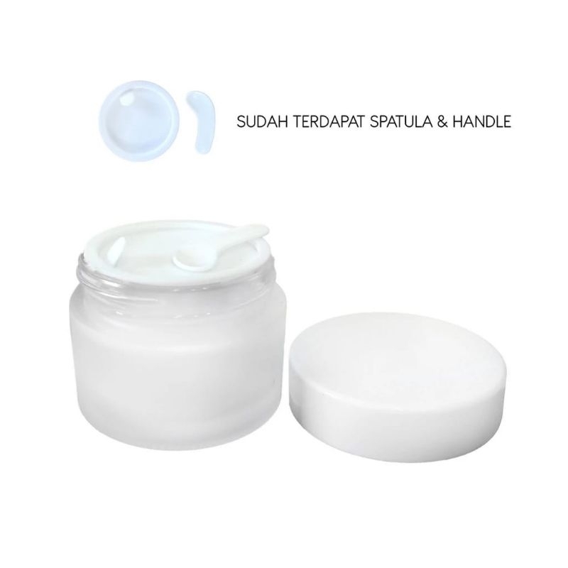 POT CREAM 50gr KACA DOFF TEBAL/ POT KACA FROSTED / TEMPAT POT KRIM / JAR