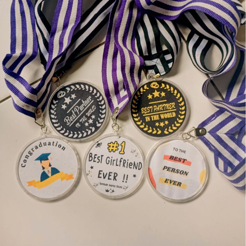 Medali Custom - Mendali Kalung Akrilik Kado Ulang Tahun Souvenir
