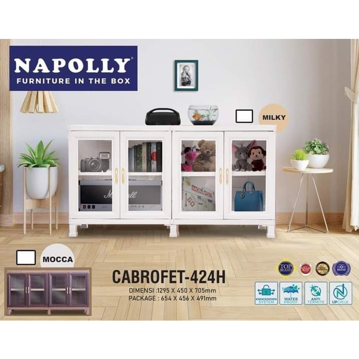 RAK TV / BUFFET TV/ LEMARI TV PLASTIK NAPOLLY CABROFET 424 H KHUSUS INSTAN