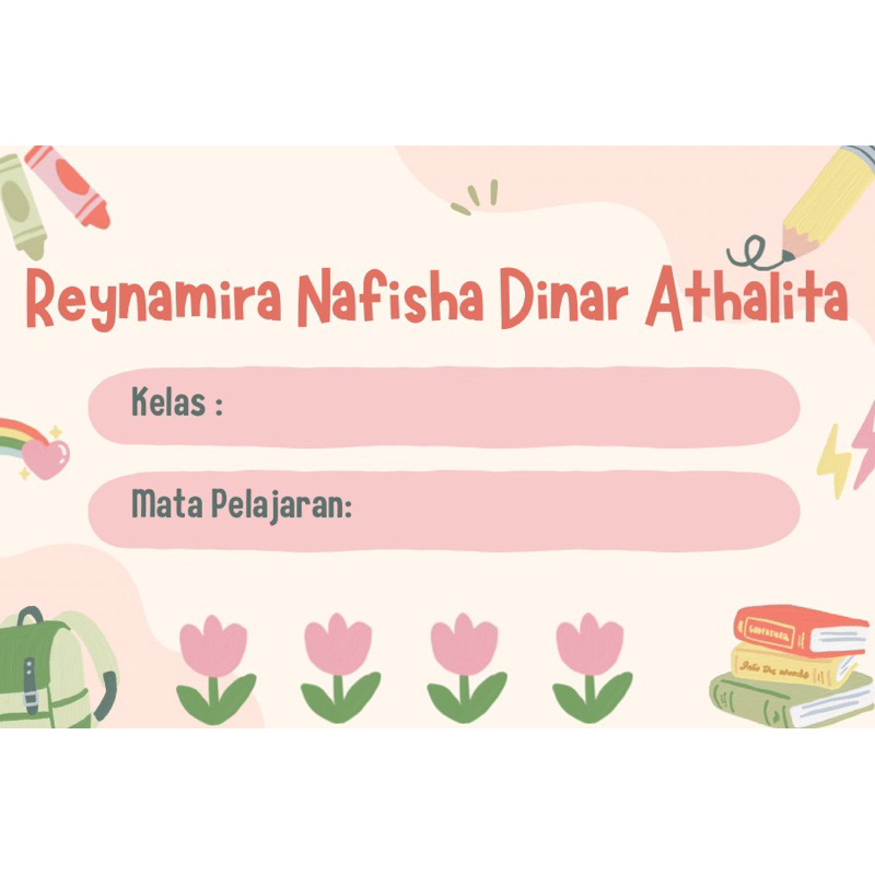 

STIKER LABEL BUKU CUSTOM