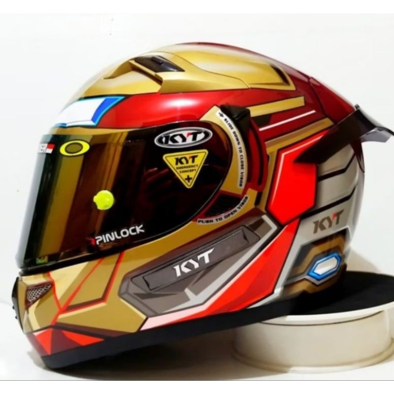 HELM KYT K2 RIDER IRON MAN PAKET GANTENG